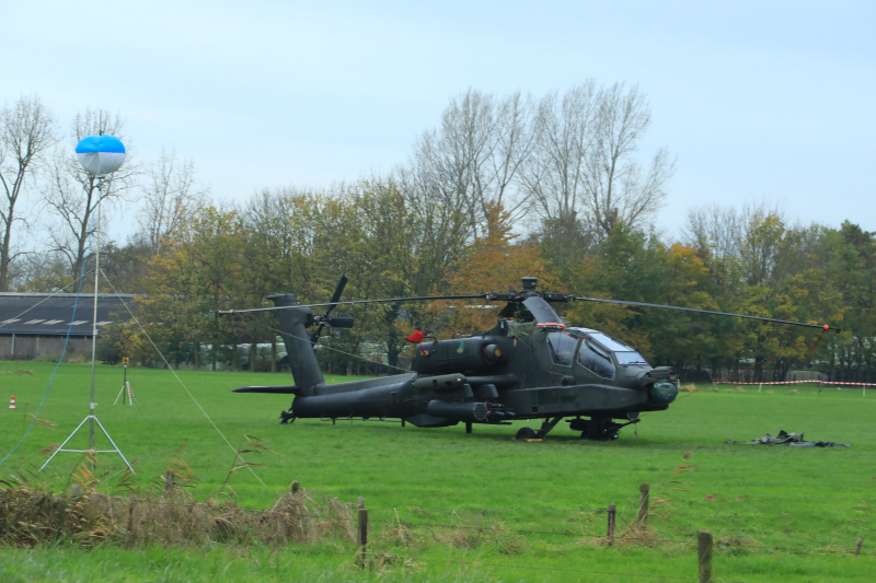 Marechaussee doet onderzoek naar het ongeluk Apache-helikopter