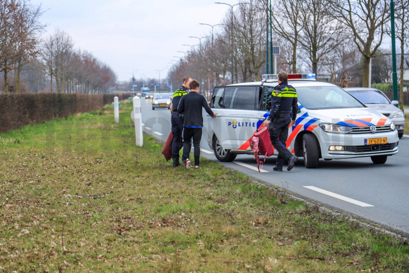 Veel schade bij kop-staartaanrijding, bestuurder aangehouden (Hoogland)
